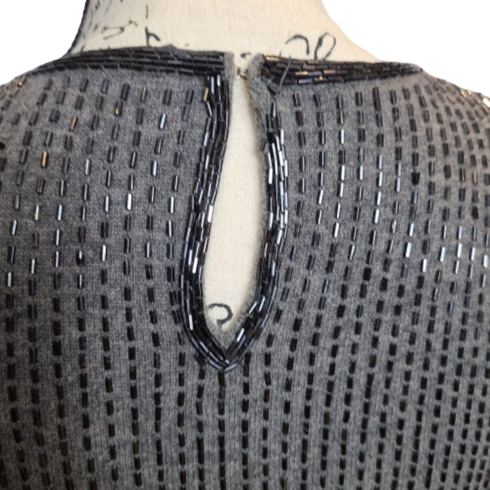 Ralph Lauren Beaded Merino Wool Blouse - Picture 7 of 11